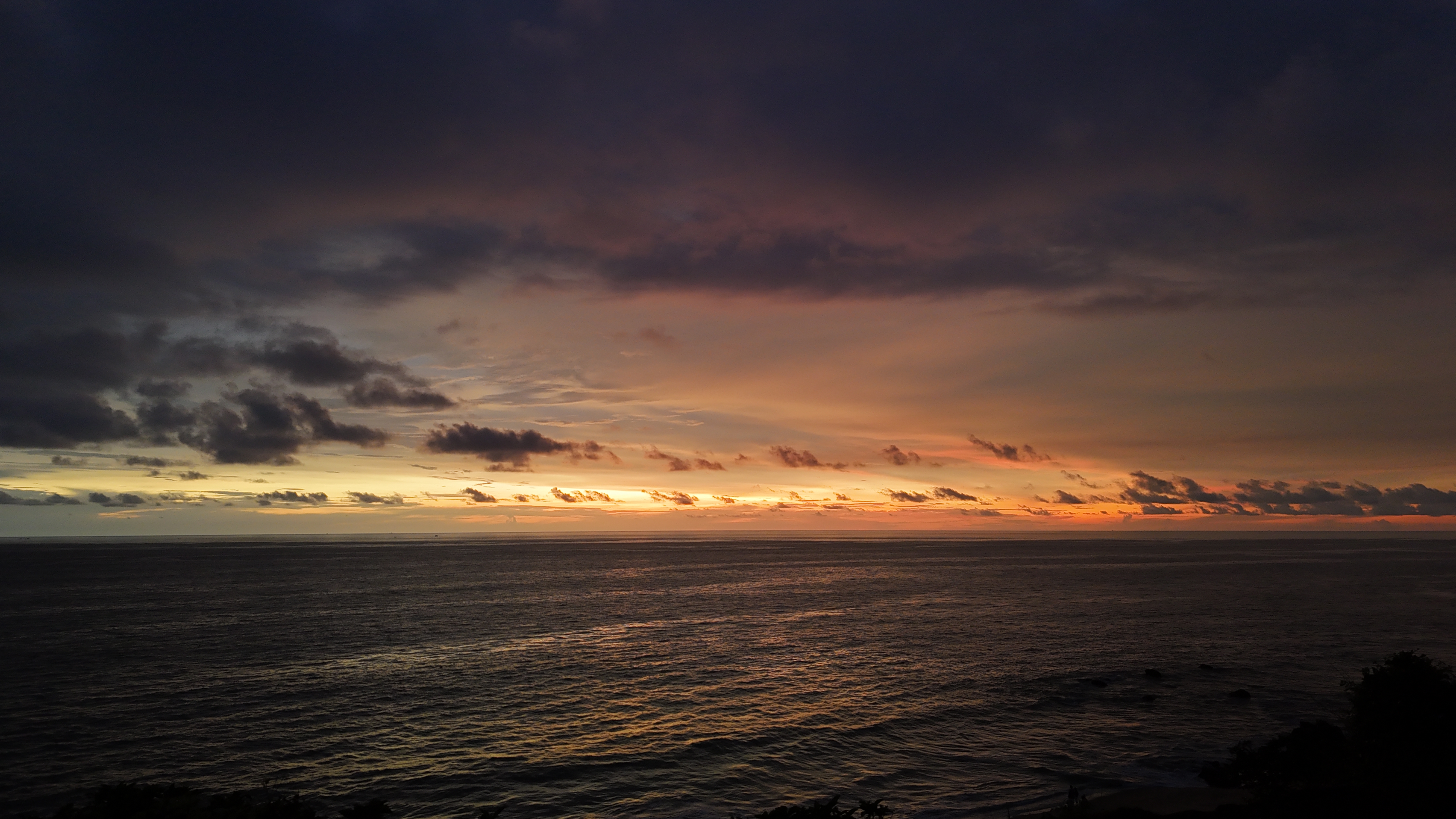 Drone sunset over the Arabian Sea